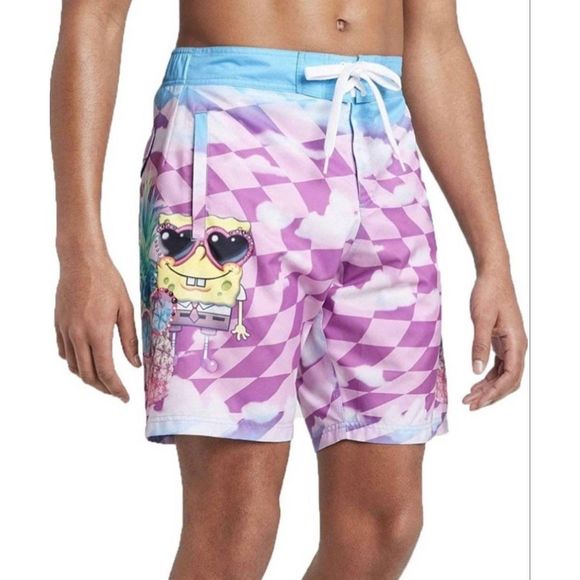 NWT NICKELODEON SPONGE BOB BATHING TRUNKS - Picture 1 of 4